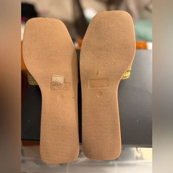 By Anthropologie Woven Buckle Sandal in Moss - Picture 5 of 7